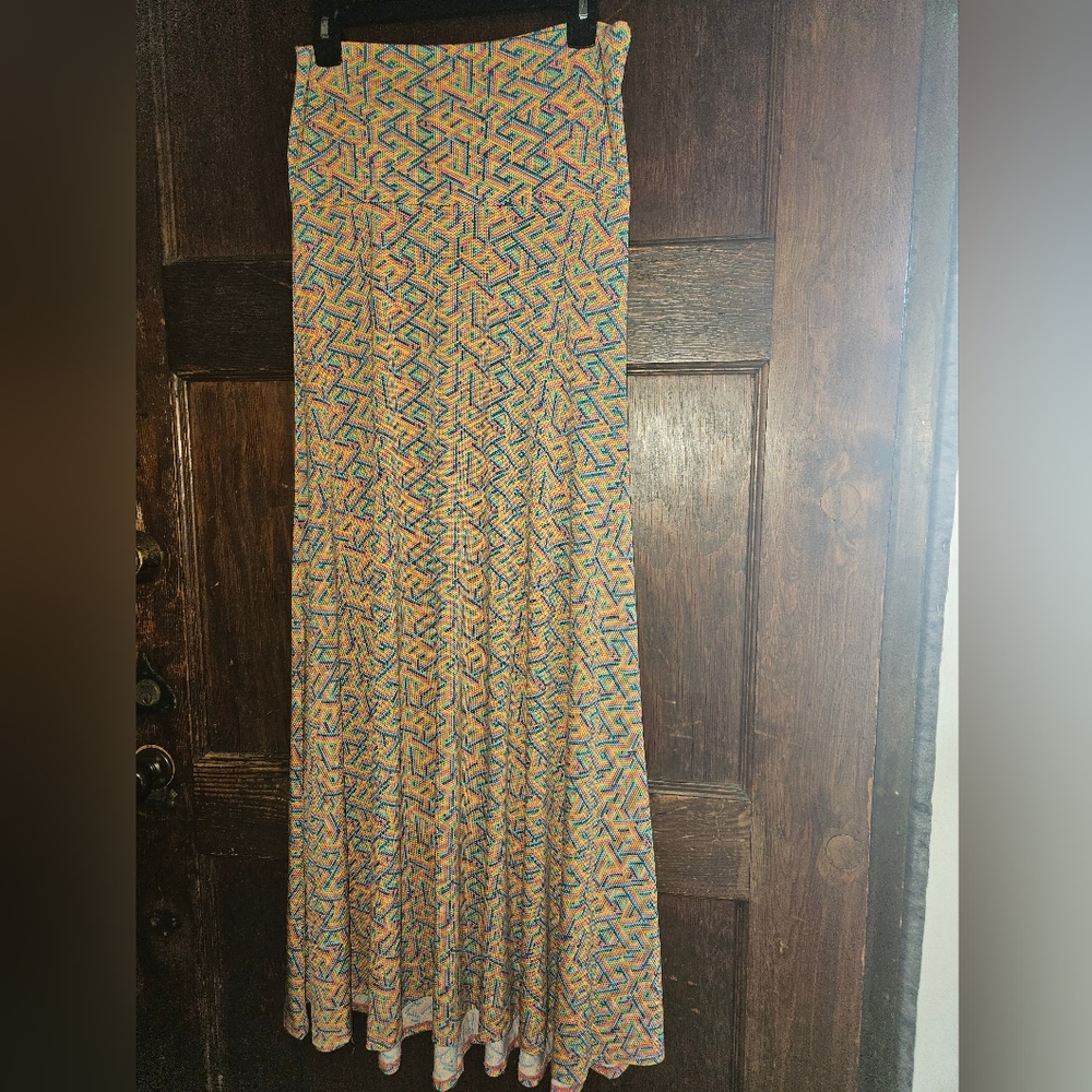 NWOT LuLaRoe Rainbow Maxi Skirt - Size S